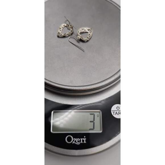 Sterling Silver Cute Heart Earrings A1821 - Picture 5 of 5